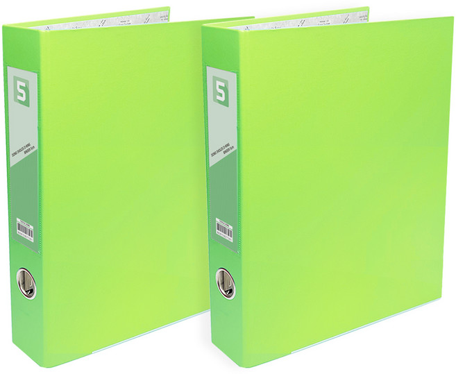 투코비 도노 D링 바인더 3공 A4 5cm, 연두, 2개