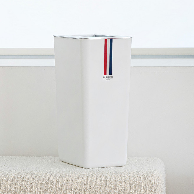 파리지앵 오픈 휴지통 사각, 화이트