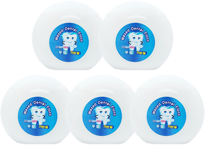 케이비 쿨링센스 치실 500D 가는실 무향, 5개, 50m, 1개입