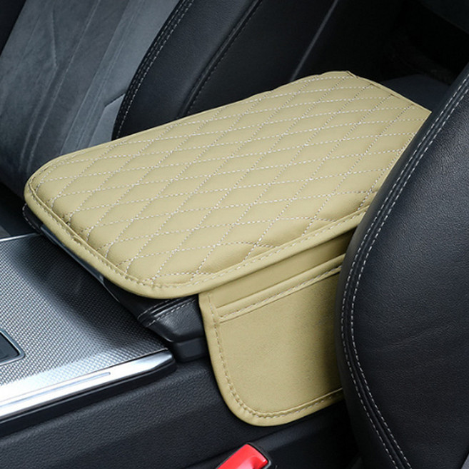 어반카 차량용 베이직 콘솔 논슬립 수납 쿠션, 카키, 1개