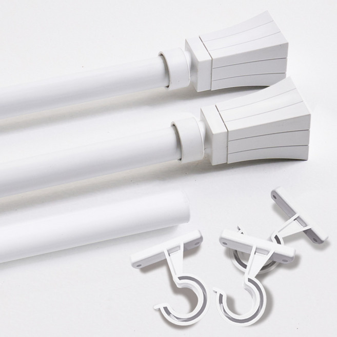 알뜨리 프리미엄 커튼봉 8자 체스, 화이트