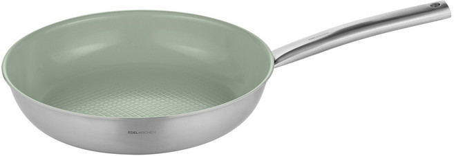 EDELKOCHEN 全新Easy Prism系列 三層陶瓷不沾鍋 IH電磁爐適用 綠色, 28cm, 1個