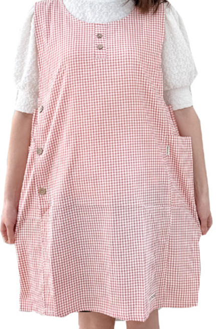 데코나인 리플체크 앞치마, 핑크, 1개