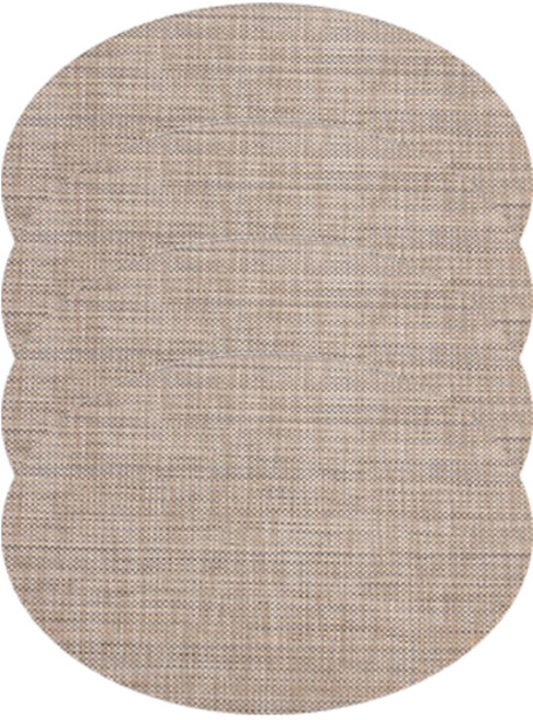 마켓감성 타원 테이블매트 4p, 진베이지, 45 x 30 cm