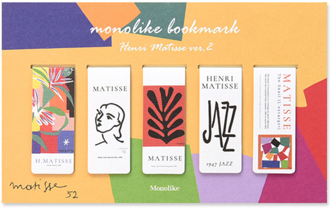 모노라이크 마그네틱 북마크 5종 세트, 앙리마티스ver2, 1세트