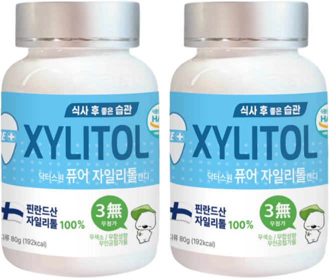 닥터스원 퓨어 자일리톨 캔디, 80g, 2개