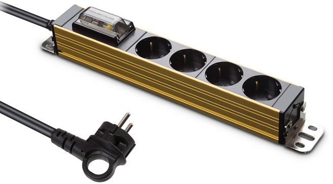현대일렉트릭 서버탭 알루미늄 고용량 멀티탭 4구 HDSVAL-GN415G, 1.5m, 마인드골드, 1개