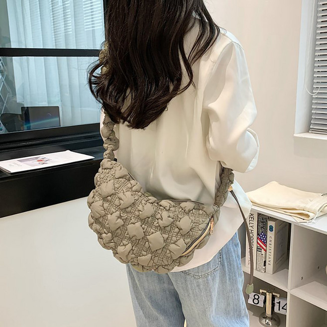 MEICHEL BonBon可愛雲朵褶皺絎縫包 11391, 淺褐色