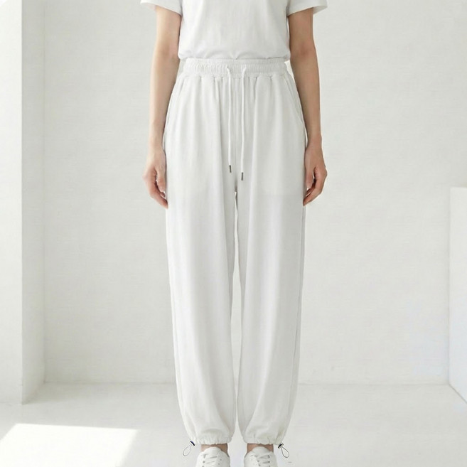 소니오 여성용 조거 루즈 하이웨스트 바지