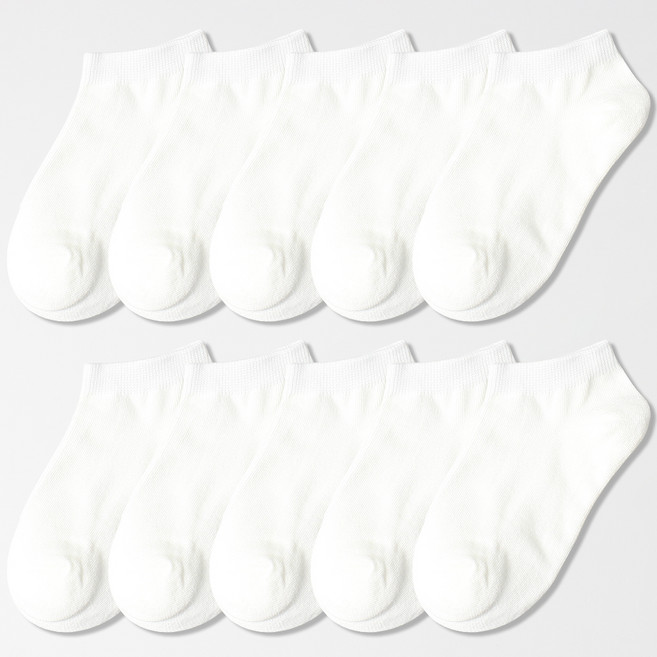 NO DESIGN 素面學生基本款踝襪10雙組