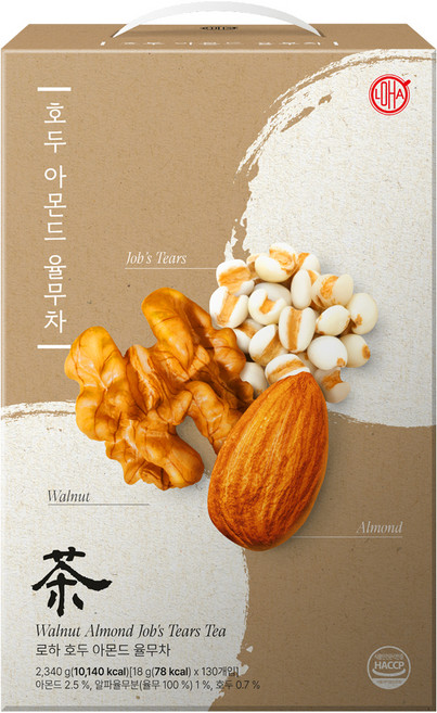 LOHA 호두 아몬드 율무차, 18g, 130개입, 1개