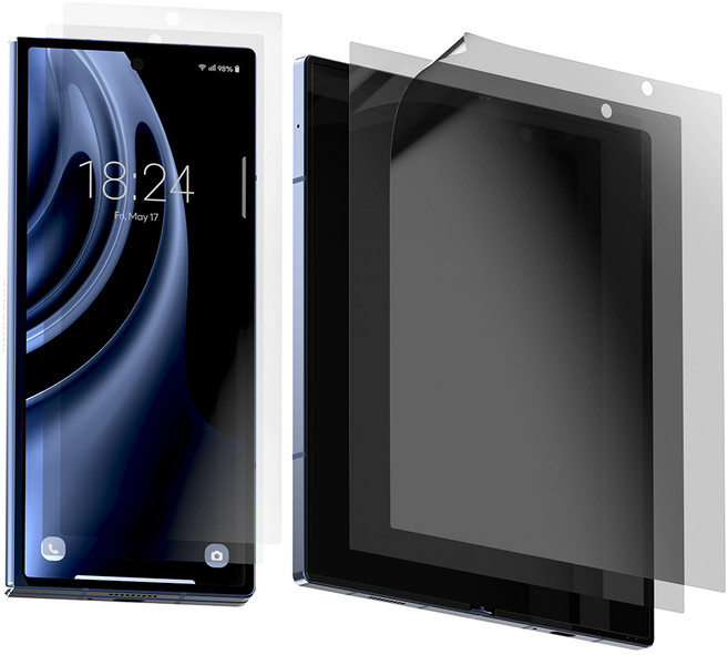 구스페리 저반사 지문방지 TPU 매트 액정보호필름 내외부 세트 2p 세트, 1세트