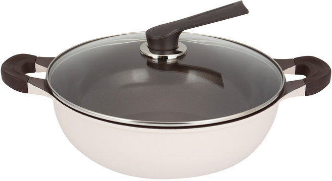 FOURSEASONS 인피니티 인덕션 주물 양수 웍팬 아이보리, 36cm, 1개