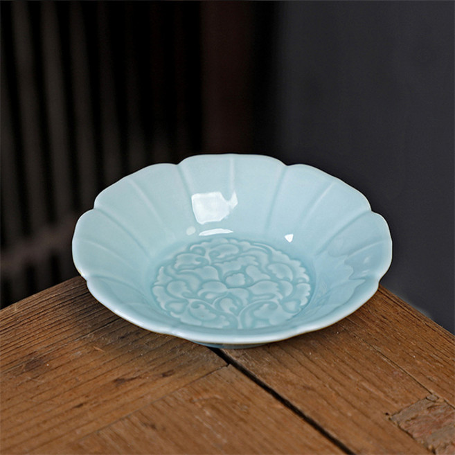 프렌치마르스 오리엔탈 초미니 세라믹 간식접시 MMM3620, 하늘색, 1개