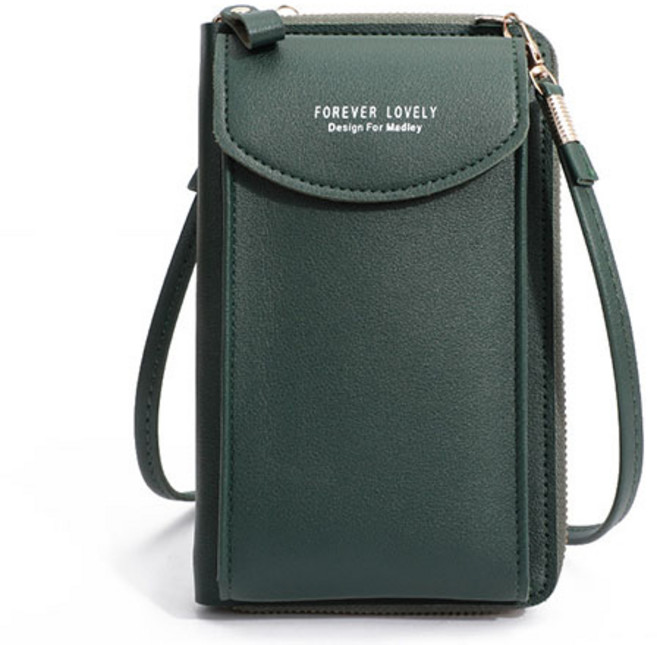 오티온 여성용 가죽 핸드폰 미니 크로스백