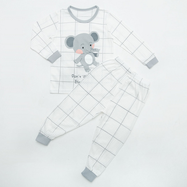 아동용 빅엘리펀트 9부 자카드 실내 상하복 세트