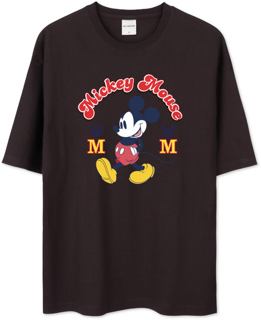 벤힛 남녀공용 통기성 디즈니 미키 오버핏 반팔티셔츠 DNMKOM1015F