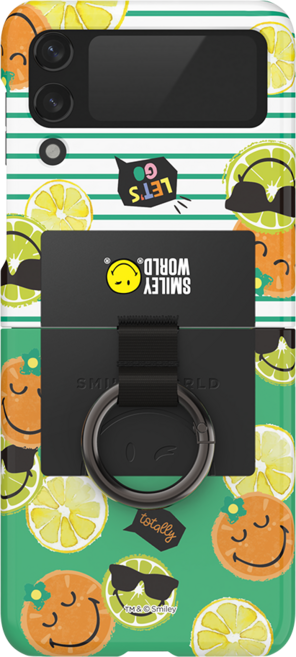 스마일리 월드 링 스트랩 슬림핏 휴대폰 케이스