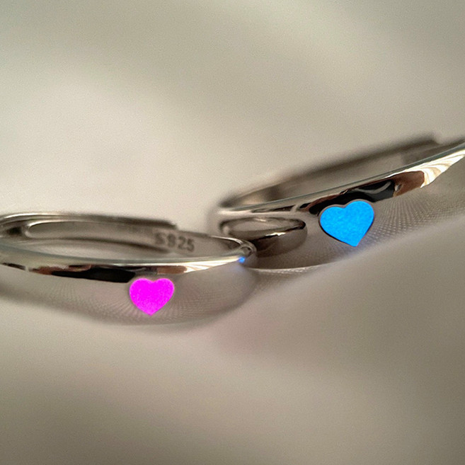 앙플러스 커플 우정템 빛나는 형광 반지 2p