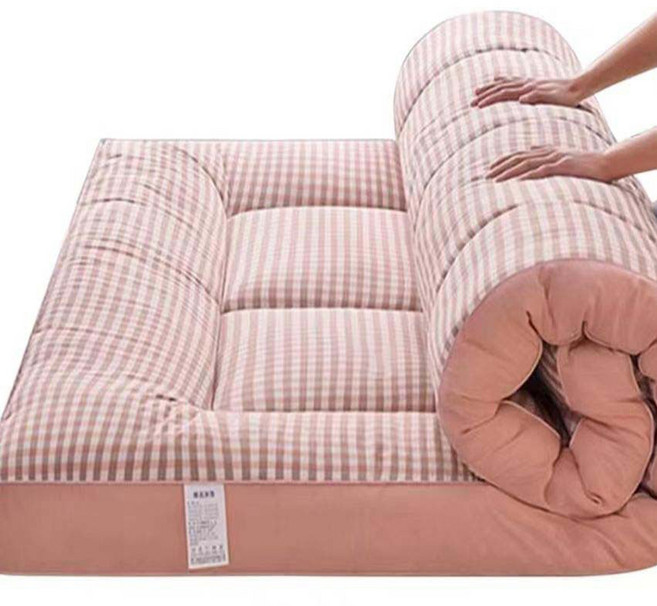 순잠 모던한 사계절 침대 토퍼 패드, 핑크체크