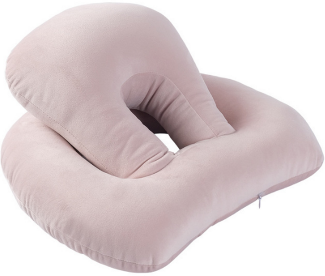 올나인 잠자기 편한 낮잠 베개, 베이비핑크