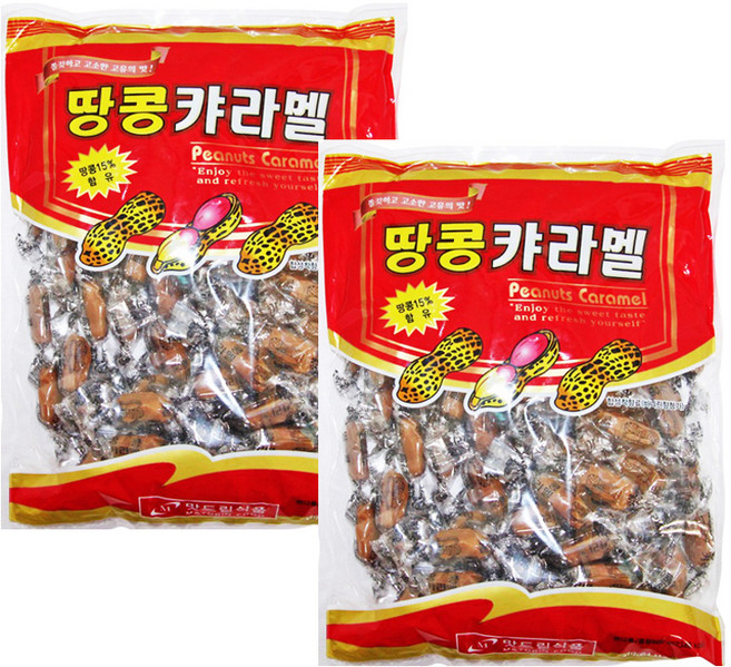 맛드린식품 땅콩캬라멜, 600g, 2개