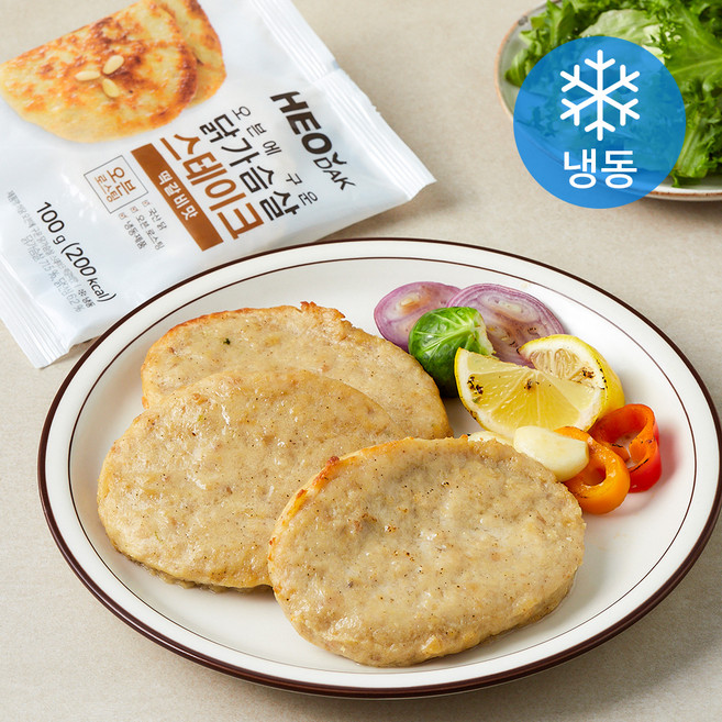 허닭 오븐에 구운 닭가슴살 스테이크 떡갈비맛 (냉동), 100g, 20개, 1개입