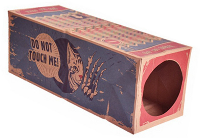 둥둥펫 고양이 접이식 종이 터널 하우스, 혼합색상, 1개