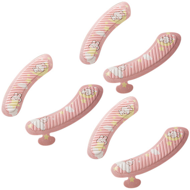 블럭마트 욕실 사계절 변기커버, 핑크, 3개