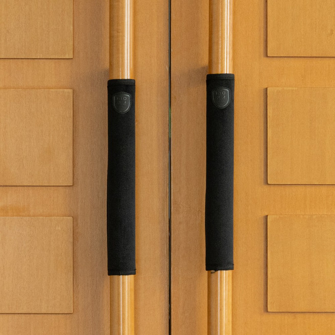 클린모드 항균 벨벳 벨크로 세로형 문 손잡이 커버, 블랙