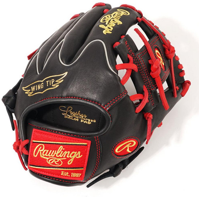 Rawlings HOH 特別訂製 右投用 GH4WXHD205W-2-B-SC, 1個, 黑色+猩紅色