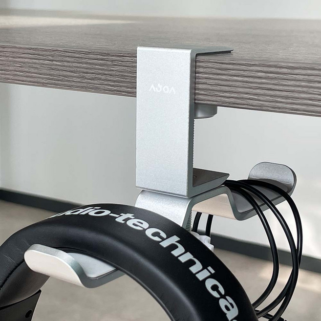 생활양식 다걸어 책상가방걸이 2세대 양면형, 실버, 1개