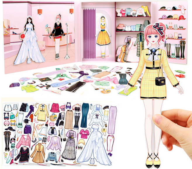 자석나라 자석 코디놀이 시크릿부티크, 혼합색상, 1개