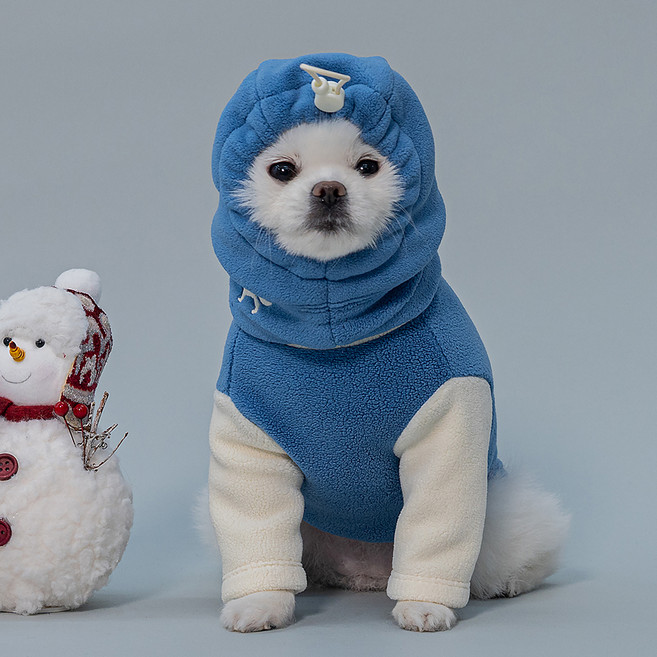 도그아이 강아지 모자 스누드, 1개, 블루