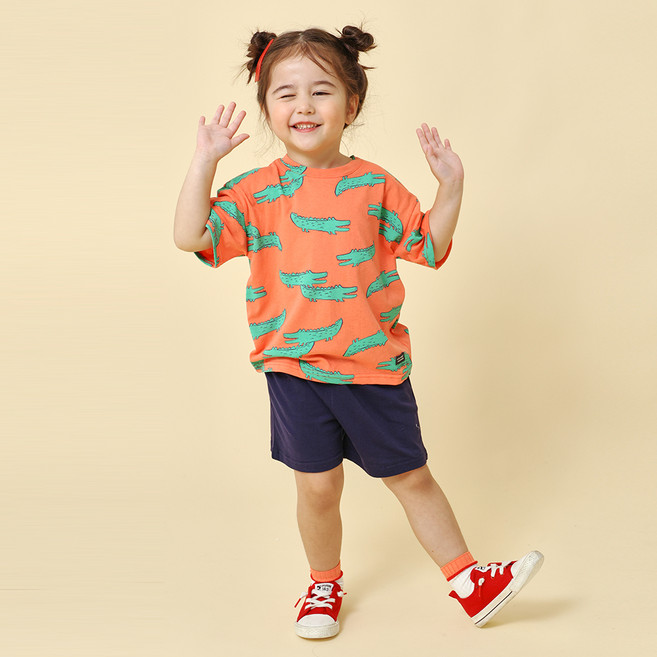 초코몽 아동용 통기성 엘리 상하의 세트