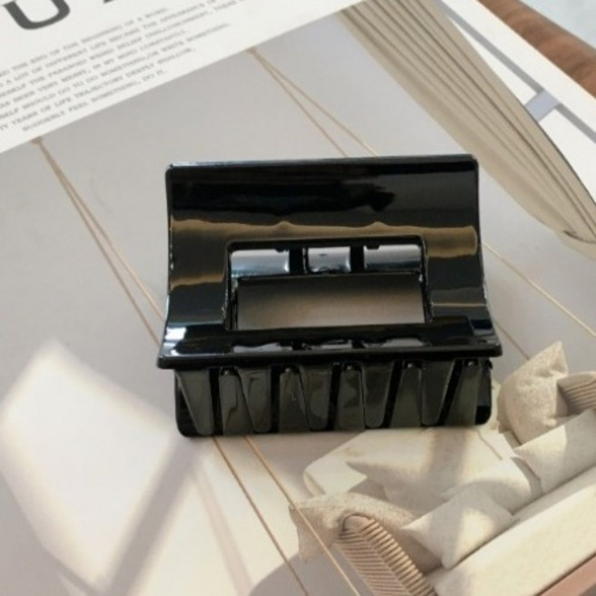 수스다 사각 반달 홀스퀘어 올림머리 메탈 헤어집게핀 머리핀