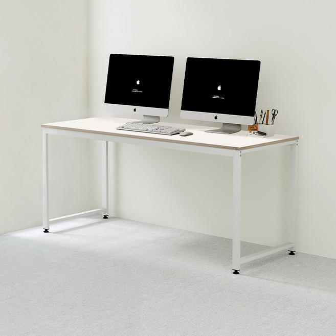 소프시스 알파 스퀘어 테이블 1660, 화이트 프레임 + 크림 화이트 상판