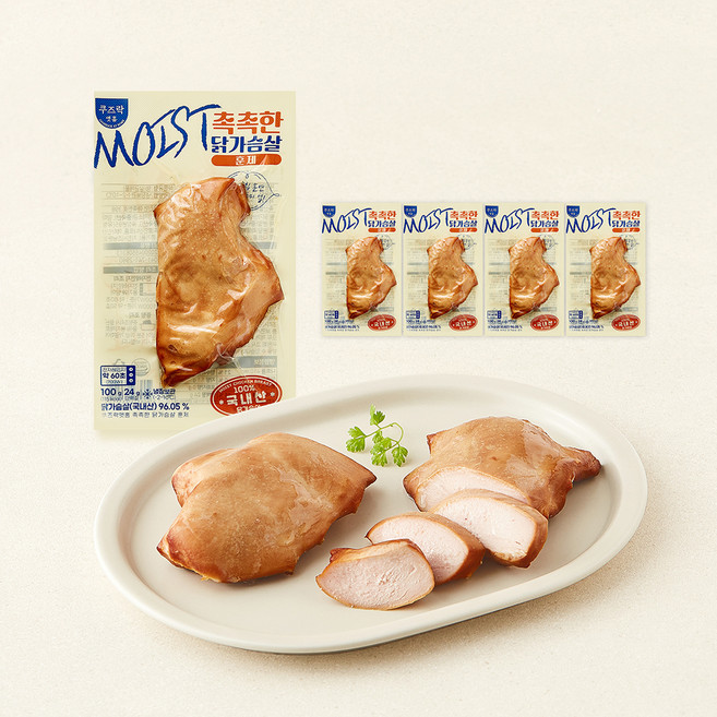 쿠즈락 촉촉한 닭가슴살 훈제, 100g, 1개, 5개입