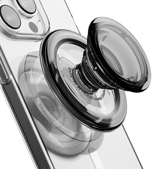 VICXXO iPhone MagSafe握把支架氣囊支架, 透明黑色, 1個