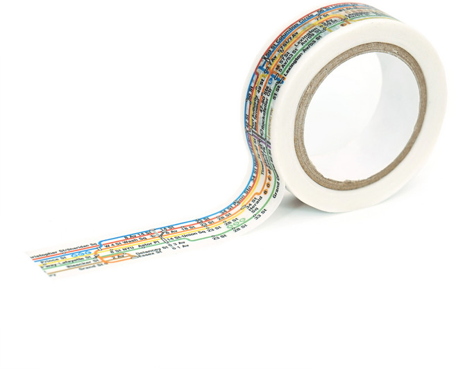 제로퍼제로 마스킹 테이프 15mm x 7m, 맨해튼서브웨이맵, 1개