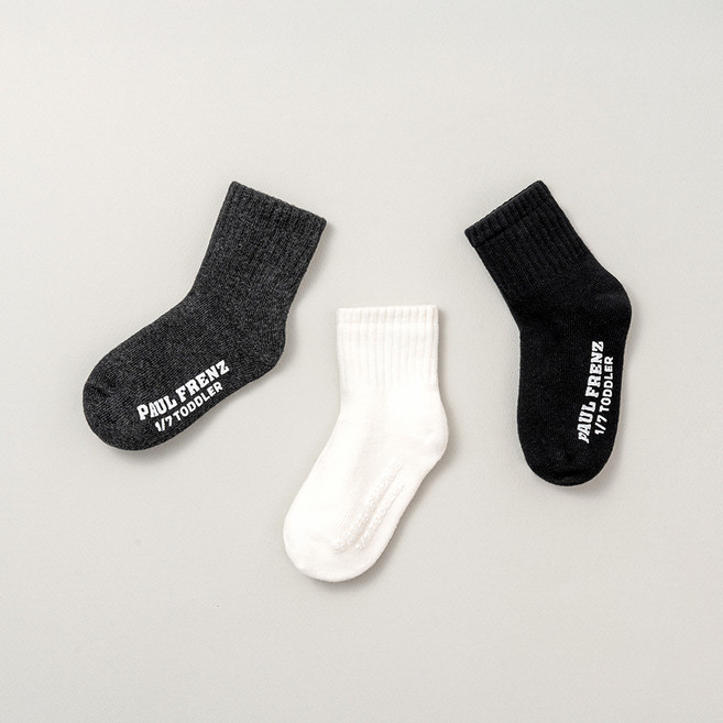 폴프랜즈 원사이즈 단목 숏바론 양말 3켤레 세트