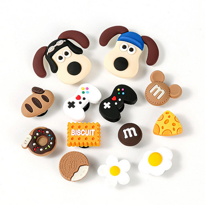 귀여운 강아지 친구들 신발 꾸미기 캐릭터 파츠 14p 세트