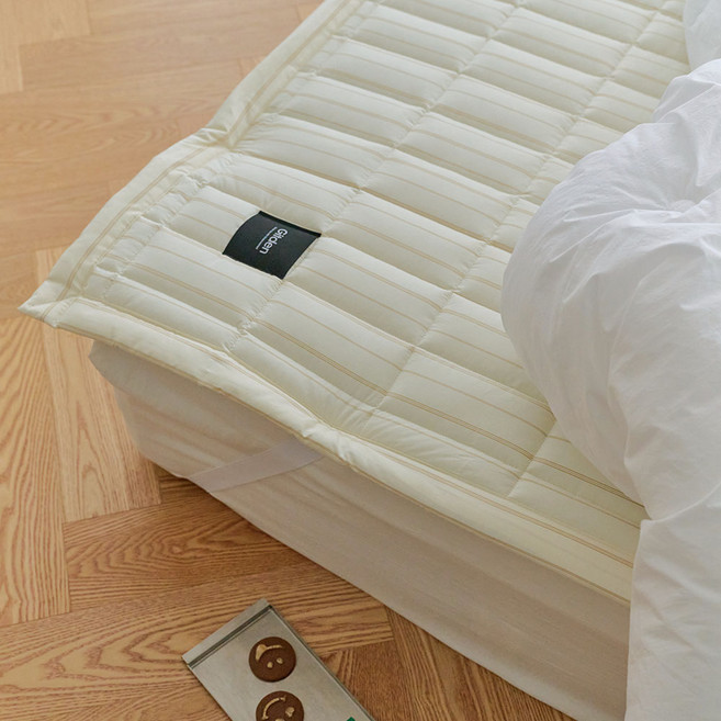 깃든 국내 제조 메르 60수 고밀도 순면 침대패드, 프렌치 메이플
