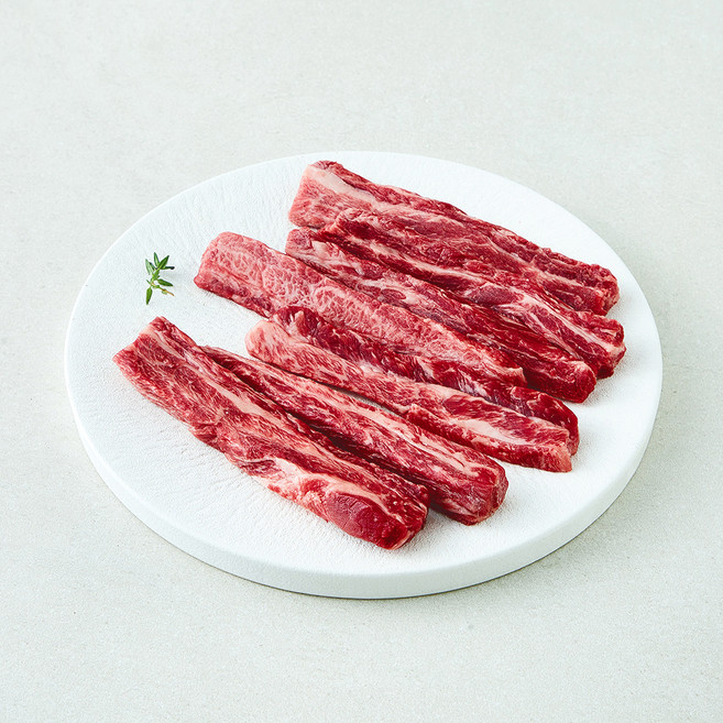 육교시 한우 늑간살 1++등급 (9) 구이용 (냉장), 1개, 200g