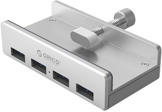 오리코 무전원 4포트 USB3.0 허브 DIY설치형, MH4PU, 실버, 1개