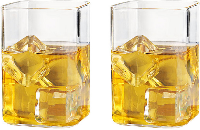 마카 사각컵 소 230ml SC-11, 투명, 2개