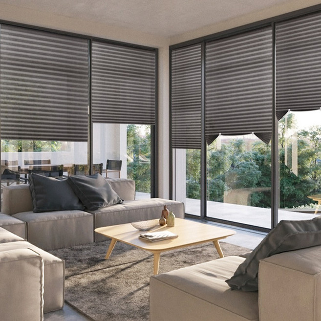 Lano Home 人人皆可安裝的免打孔自黏式百葉窗, 半遮光深灰色