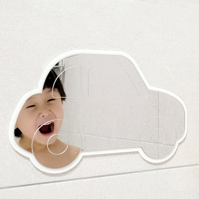 마드 부착식 일반 캐릭터 아크릴거울, 아기 자동차