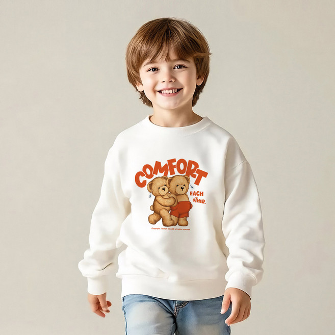 뉴욕꼬맹이 테디 아일랜드 오버핏 맨투맨 T177