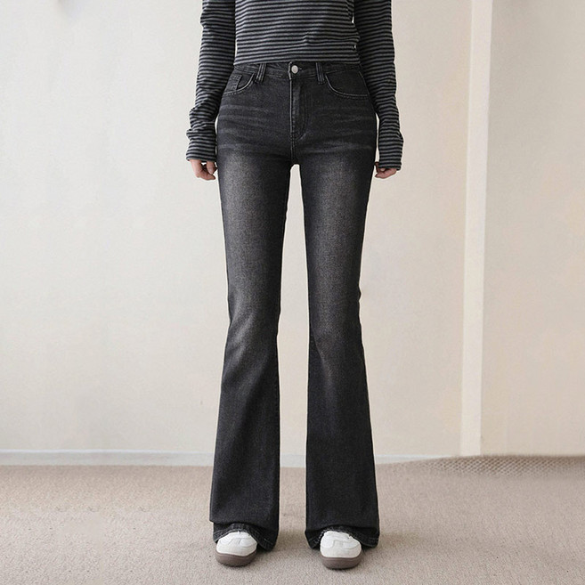 앤드스타일 여성용 숏/기본/롱 기장 딱맞진 38탄 골반 볼륨패드 스판 부츠컷 데님팬츠 265036